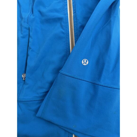 Lululemon Jacket Women's SZ 8 Blue Striped Full Zip Track Activewear Lightweight - Picture 9 of 11